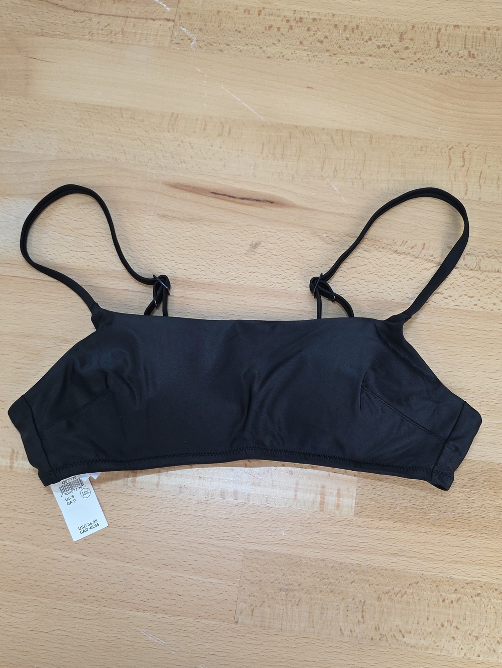aerie Black Seamless Bralette with Adjustable Straps Small